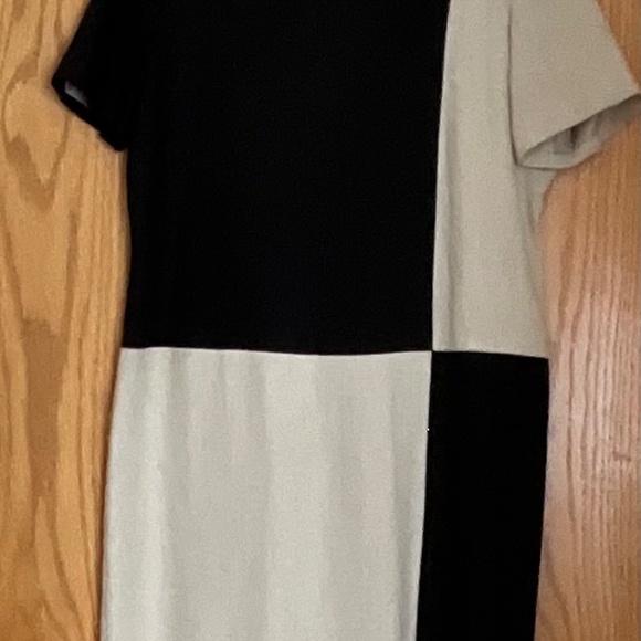 John Roberts Women’s Dress with short sleeve in two colors black/creme Size 12 - Picture 3 of 8